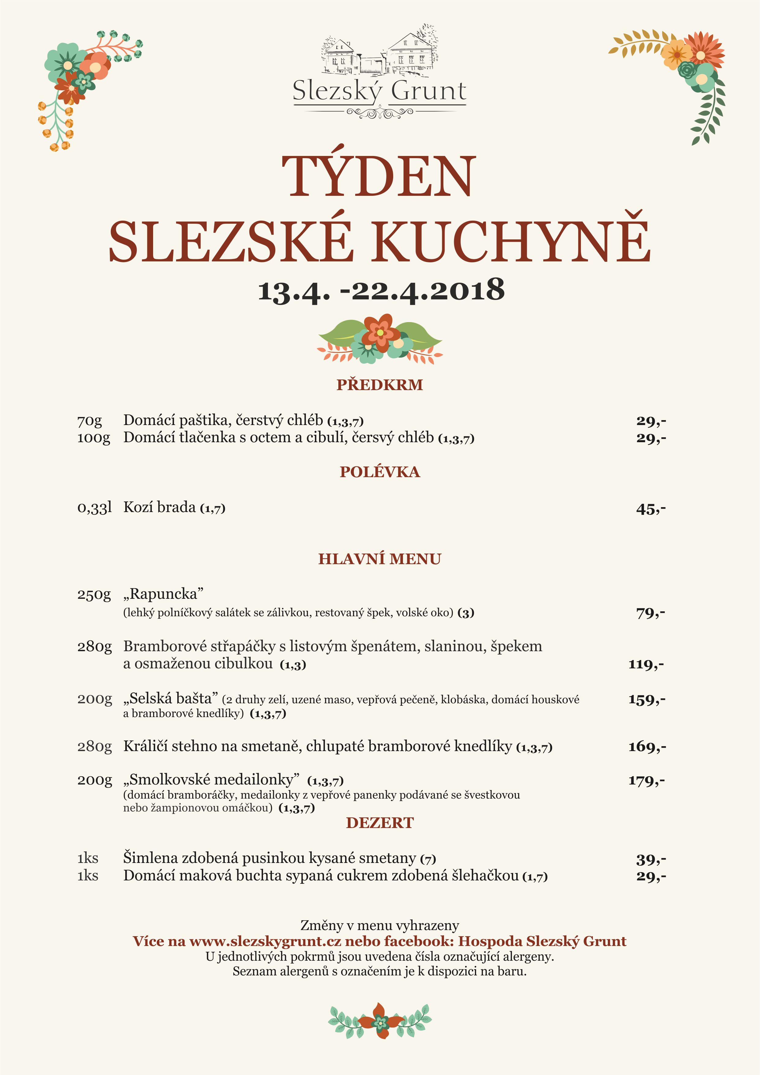 SlezskaKuchyne MENU tisk